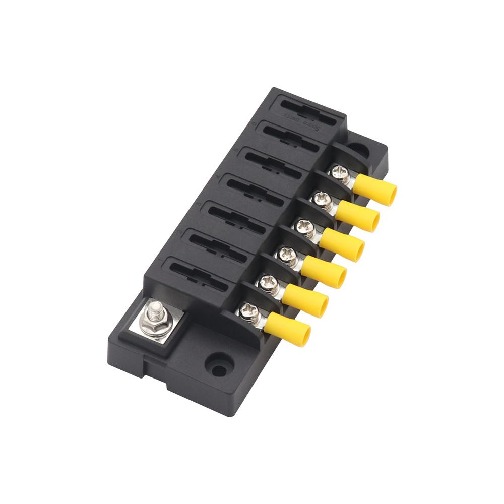 Компактный блок предохранителей на 6 позиций с одним входом и 6 выходами