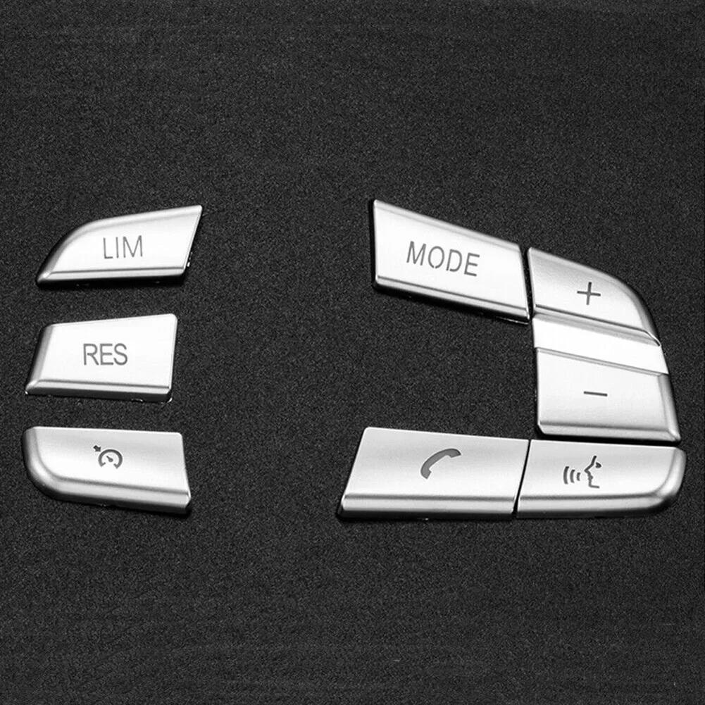 7 шт. Крышка кнопки рулевого колеса для BMW 5 6 7 GT F01 F02 F06 F07 F10 F12 хромированная крышка кнопки переключателя рулевого колеса ABS