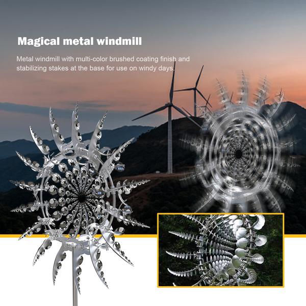 Unique And Magical Metal Windmill Outdoor Wind Spinners Wind Catchers Yard Patio L Awn Garden Decoration