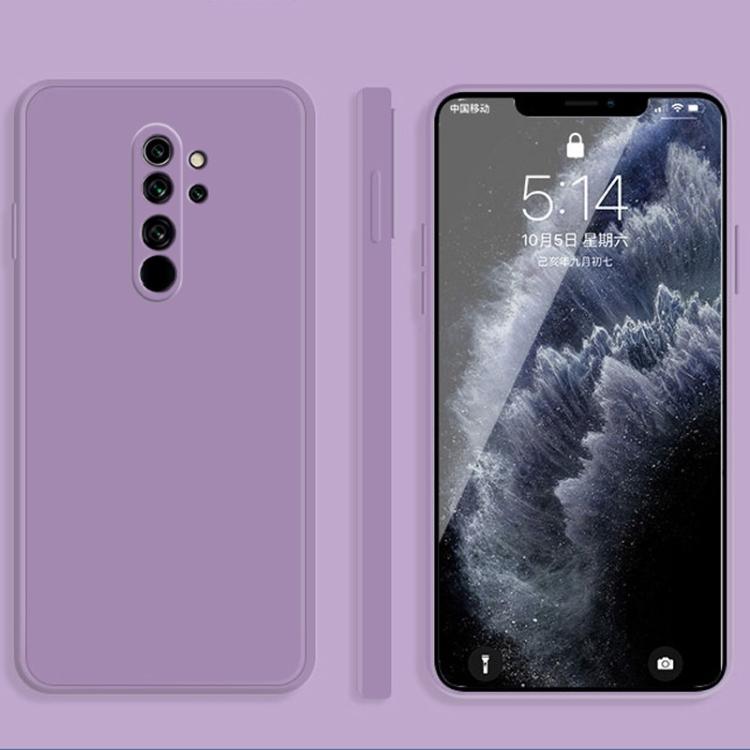 Для Xiaomi Redmi Note 8 Pro Чехол-бампер из имитации жидкого силикона, однотонный, с прямыми краями, противоударный, с полной защитой