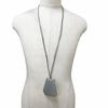 Great HERMES Necklace Margiela era Clochette charm gray leather mens Used