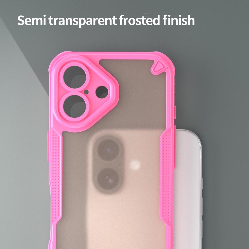 Серия Armor Чехол для iPhone 16 PC+TPU Полупрозрачный Матовое покрытие Защитный чехол для телефона