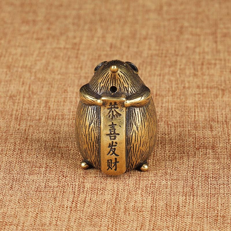 Античная бронзовая статуя счастливой мыши, украшение для дома, медь, фигурки животных, крыс, ремесленный декор