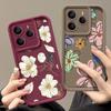 Мягкий силиконовый чехол для телефона с цветочным принтом для Xiaomi 14T Pro 13T Poco X7 F6 X6 Redmi Note 14 Pro 13 12 11 TPU противоударный защитный бампер для объектива