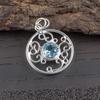 Sky Blue Topaz Earring Gemstone Earring, 925 Solid Sterling Silver Pendant Jewelry Handmade Pendant, Silver Jewelry For Gift