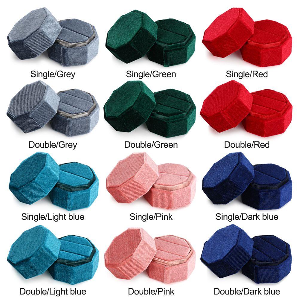 Высококачественная изысканная свадебная шкатулка для хранения колец со съемной крышкой, бархатная шкатулка для хранения ювелирных изделий