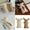 Pen Pencil Case 10.6x6Inch Furry Pen Pouches Light Weight Large Capacity Pen Case for Women Girl Zippered Stationery Bag