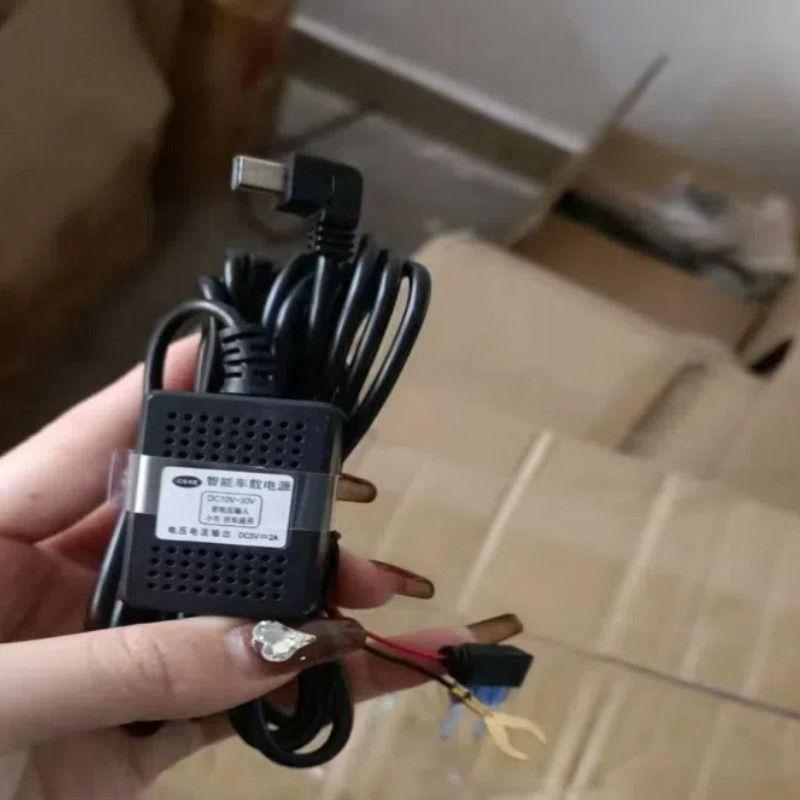 Зарядный кабель для видеорегистратора 1A 24V/12V на 5V Огнестойкий с защитой от низкого напряжения Кабель питания Понижающий кабель