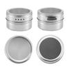 Magnetic Spice Tins Stainless Steel Spice Container Seasoning Jar Spice Jars Storage Box with Transparent Lid for Storing Herbs