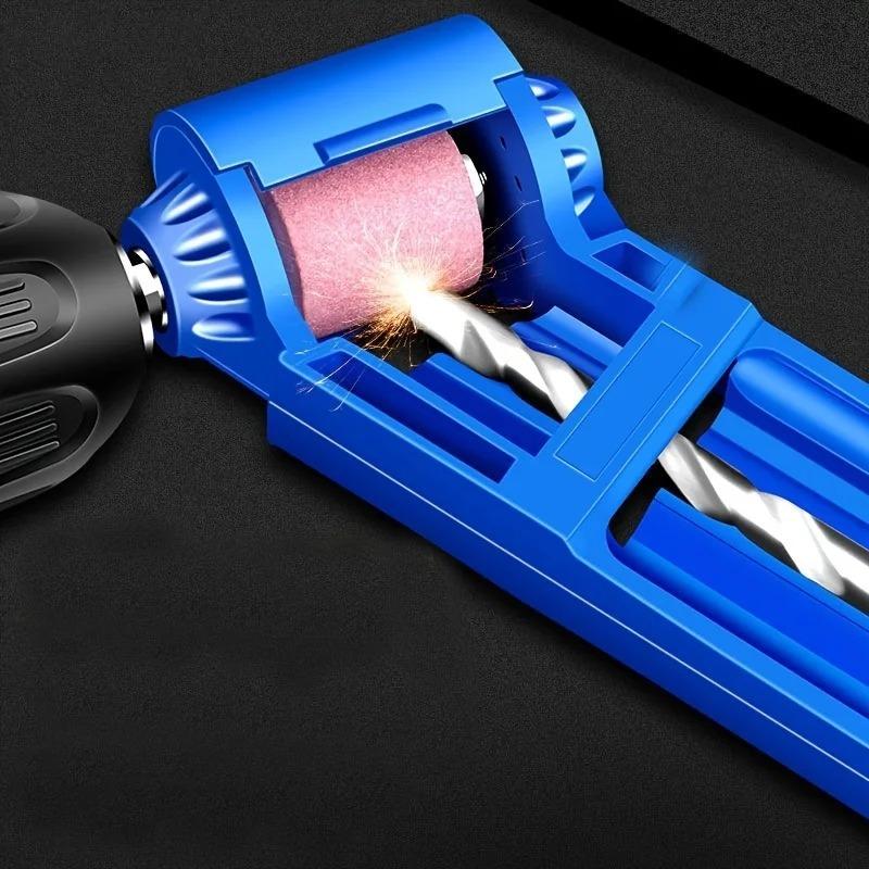 1pc Portable Drill Bit Sharpener with Grinding Wheel Corundum Grinding Wheel Bit Tool Drill Bit Sharpening Machine Grinder Polishing