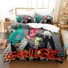 3D Printed Band Gorillaz Anime Duvet Cover Pillowcase Bedding Set Adult Boy Girl Bedroom Decoration Twin Full Queen King Size