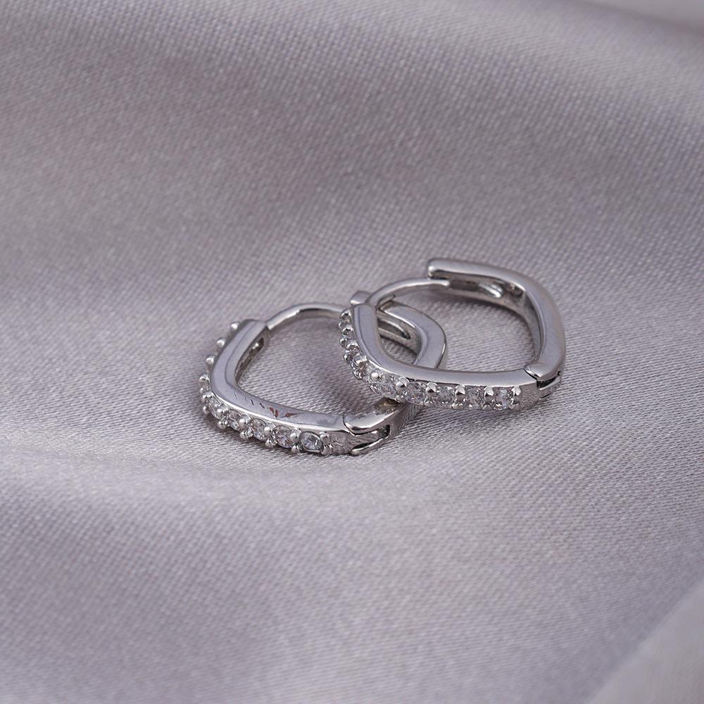 Элегантные серьги с иглами из серебра 925 пробы: Универсальные французские серьги-кольца из меди в нескольких стилях для изысканного образа