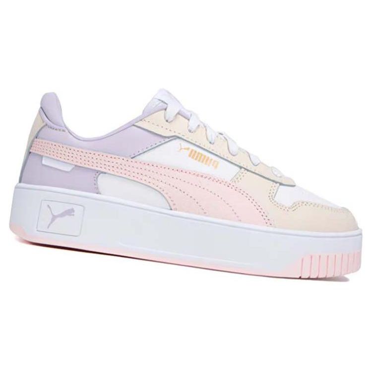 Puma Carina Street Бело-Розовые Женские Кроссовки Alpine Snow Кремовые Морозно-Розовые 389390-10