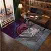 Burnley Football Print Crystal Velvet Rug, Comfortable Water Absorbent Non Slip Indoor Floor Carpet