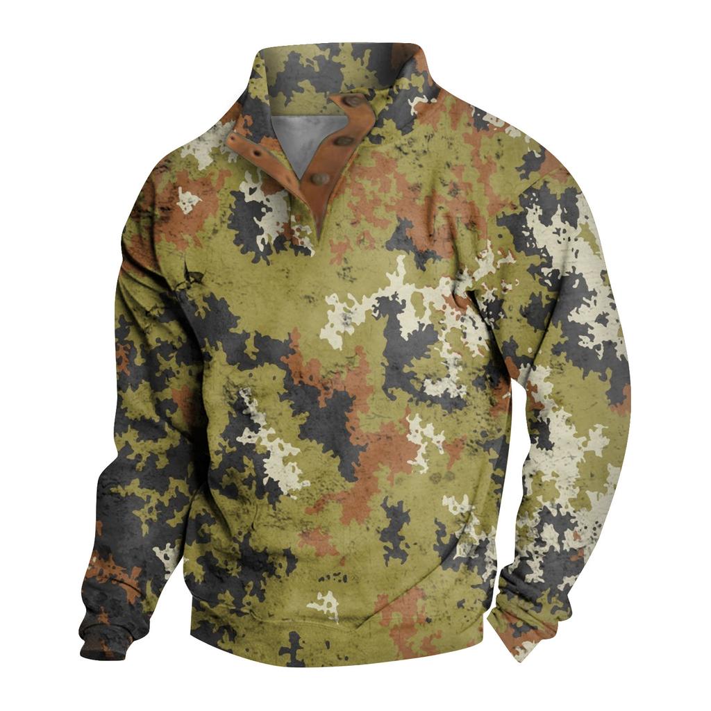 Весенне-осенняя мужская толстовка с воротником-стойкой на открытом воздухе, повседневные свитера, топы