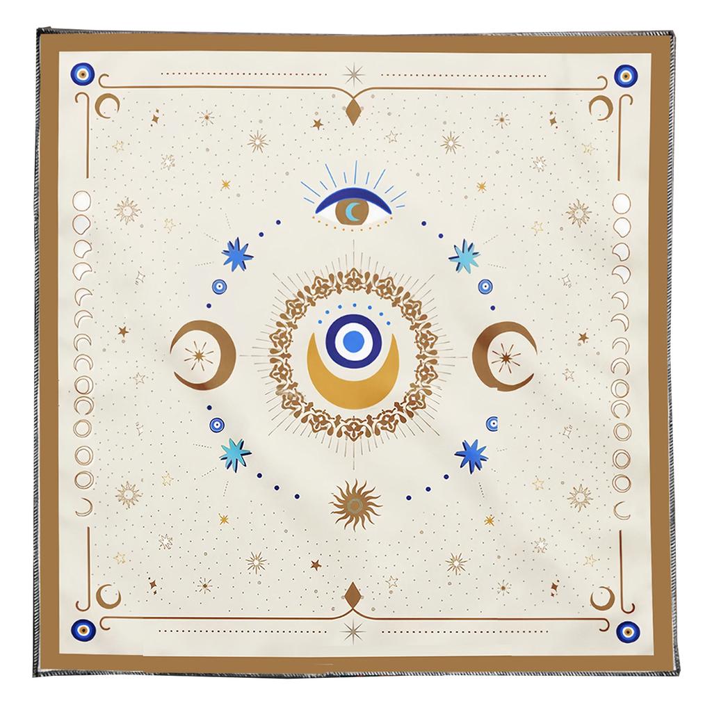 Divinations Tablecloth Eye Moon Pattern Astrology Tarots Card Tablecloth Altars Cloth Divinations Board Game Accessory
