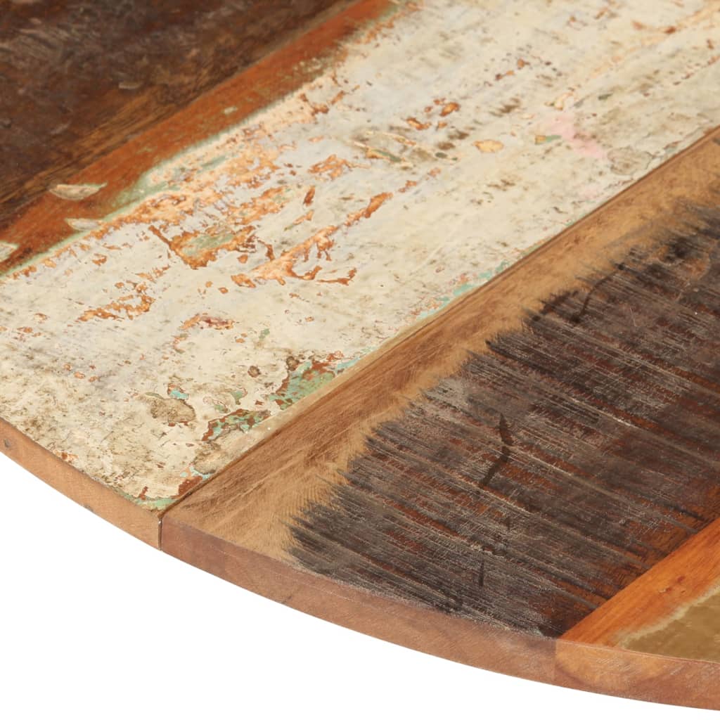 Round Table Top 70 cm 15 16 mm Reclaimed Solid Wood
