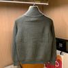 Trendy Brand Solid Color Half Turtleneck Sweater for Men In Winter Personalized Side Zipper Sweater Design Warm Top