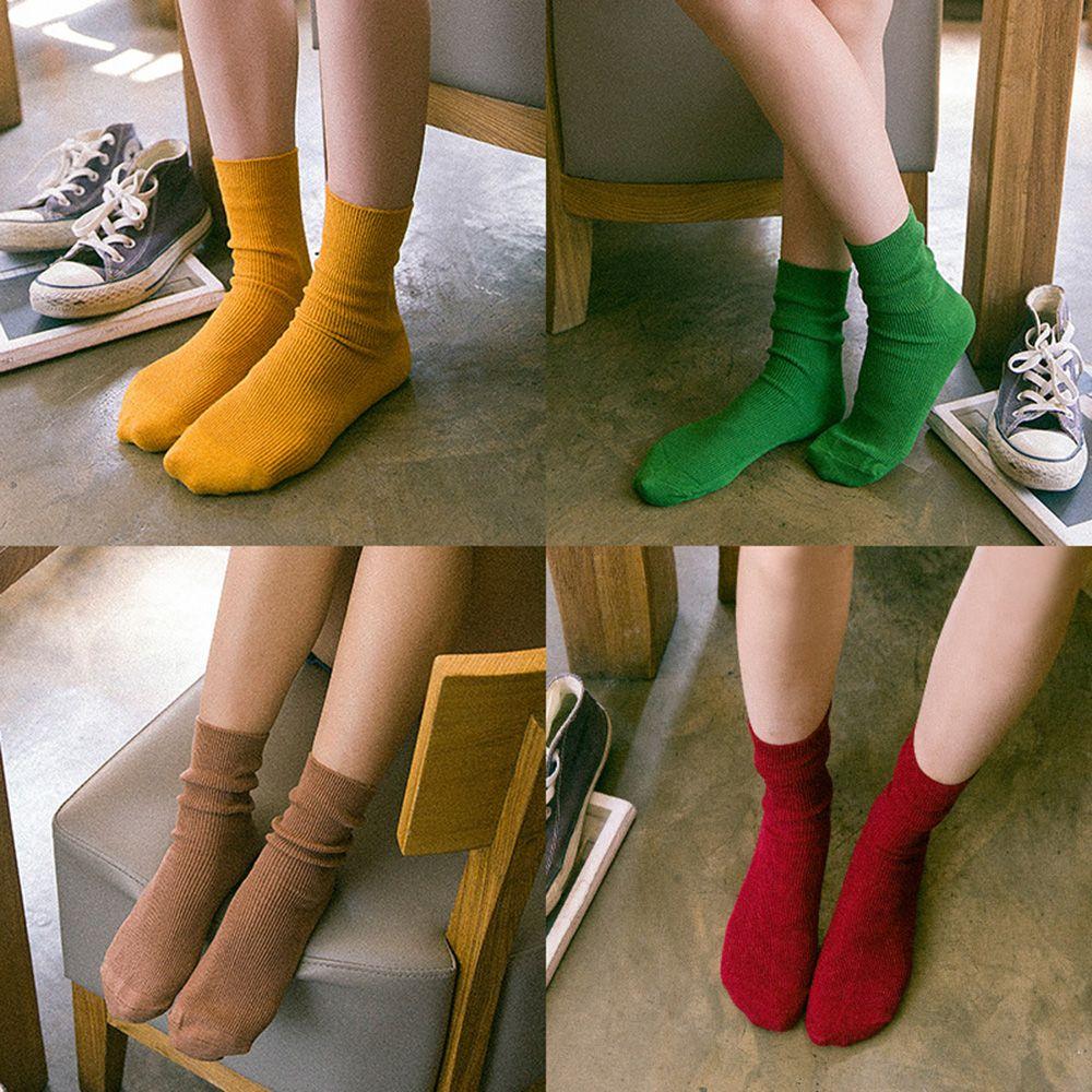 1 Pair Clothing Accessory Fashion Soft Warm Candy Color Ankle Hosiery Heap Sock Cotton