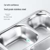 304 Stainless Steel Divided Meal Tray