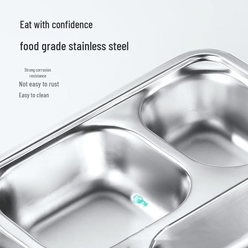 304 Stainless Steel Divided Meal Tray