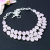 Pink Chalcedony Gemstone Handmade 925 Sterling Silver Jewelry Necklace 18" KG-401