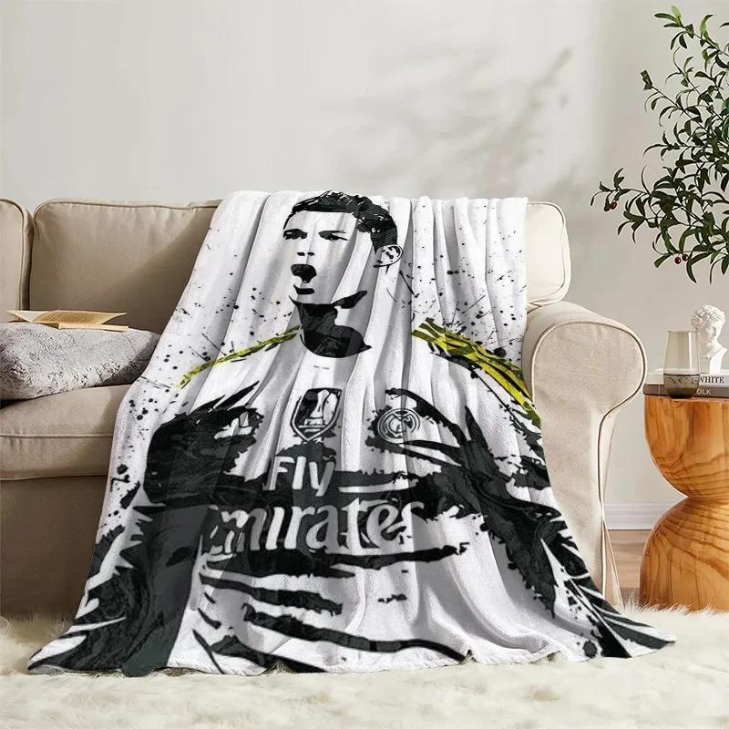Милое Одеяло CR7 Роналду Диван Кемпинг Дневной Сон Покрывало Мягкое Велосипедное Одеяло Флис Домашний Текстиль Подарок на День Рождения Одеяло Декор Спальни