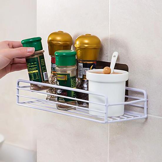 2Pcs Floating Shelves Wall Mounted Storage Rust-proof And Easy To Clean with Black Metal Frame for Bathroom Bedroom Kitchen