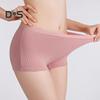 Женские шорты со средней посадкой, бесшовные, однотонные, высокоэластичные, облегающие, ребристые, защитные шорты, трусы