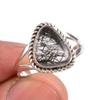 Natural Black Rutile Gemstone 925 Solid Sterling Silver Jewelry Ring Size 7 Z3I94