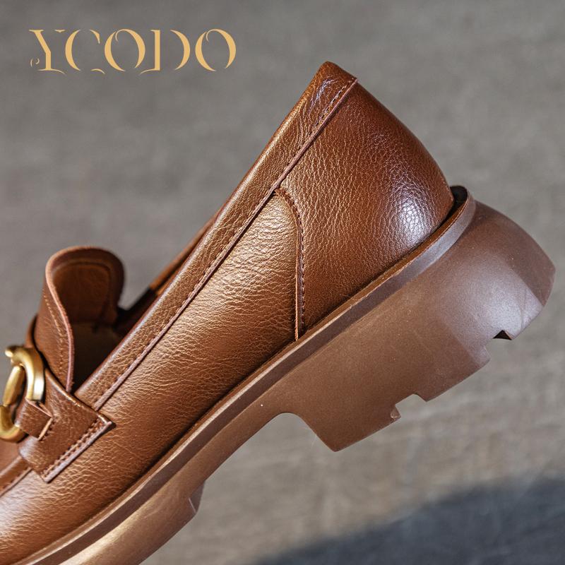 Лето-осенние удобные дышащие нескользящие лоферы из натуральной кожи для женщин и девочек-студентов