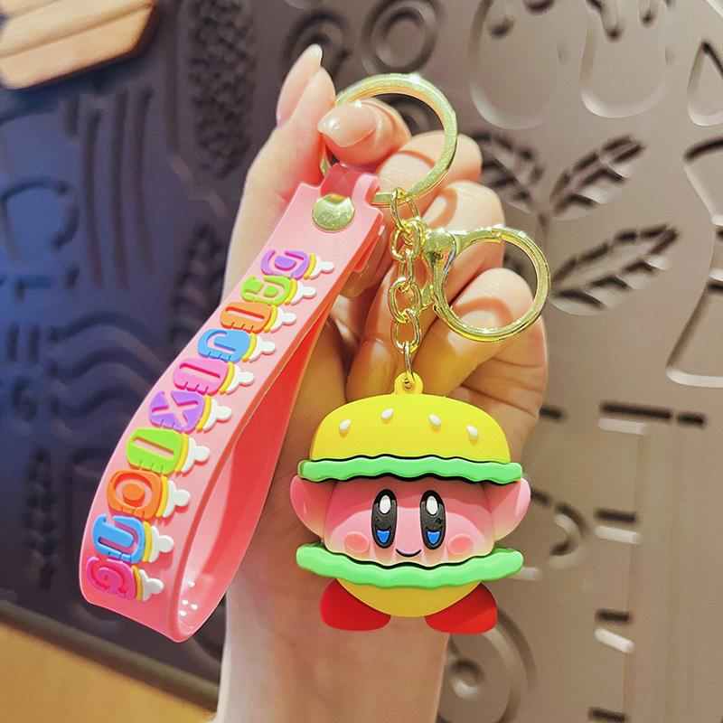 Kirby Cartoon Doll Keychain, Creative And Personalized Car Couple Bag Key Pendant, Backpack Ornament Key Chain, Holiday Gift.