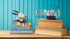 enesco Jim Shore Snoopy Woodstock Surfing 6010114 &
