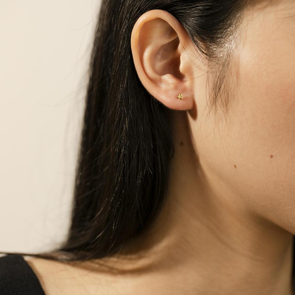 ANDYWEN Серьги-гвоздики из стерлингового серебра 925 пробы, 6 мм, винт для пирсинга, женские серьги-гвоздики, ювелирные изделия