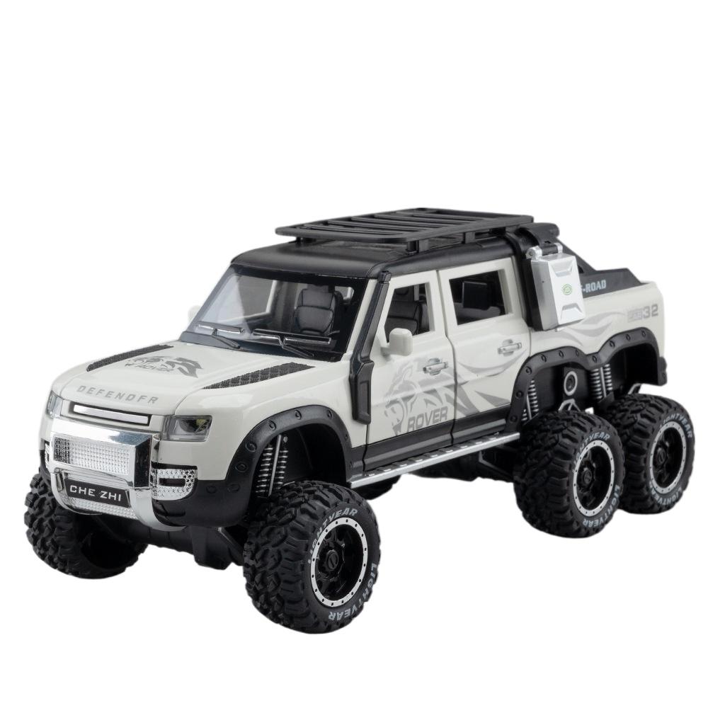 1/24 Land Range Rover Defender Сплав Пикап Модель Автомобиля Литье под Давлением Металл Внедорожники Модель Автомобиля Звук Свет Детские Игрушки Подарок