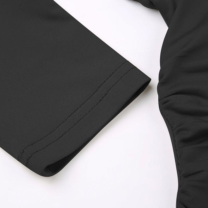 Футболка с капюшоном, женская, облегающая, с длинными рукавами, короткий топ