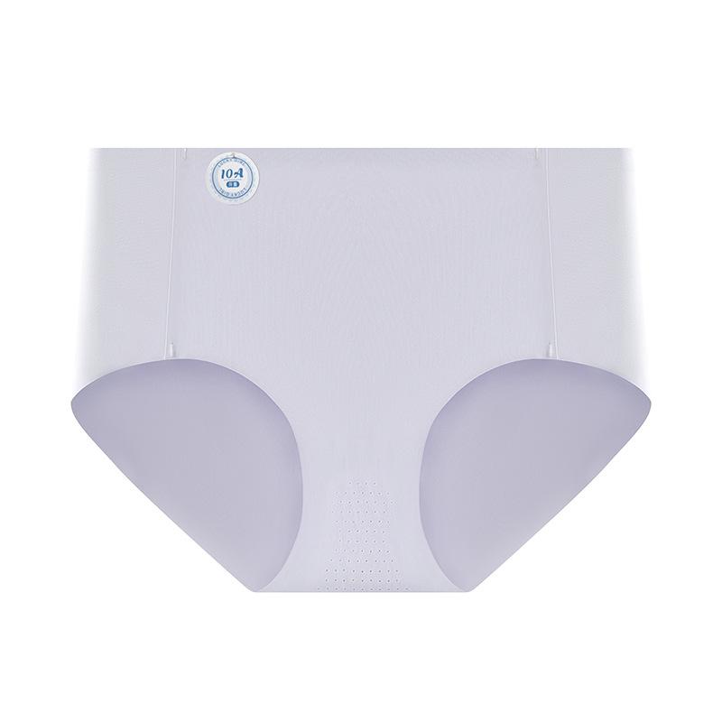 Women's Summer 10A Antibacterial Ice Silk Traceless Breathable Mid Waist Underwear