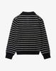 WORK ON BODY OFF Easyon Semi-Overfit Striped Collar Knit [Black]