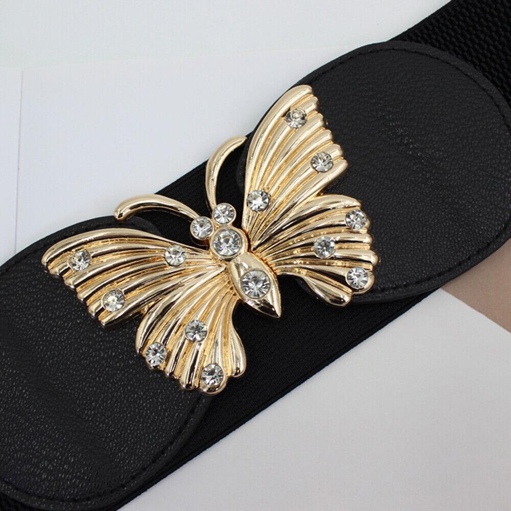 Big Size Waistband Belt Metal Buckle Elastic Wide Belt Comfortable Stretch Waistband  Women