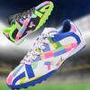 Men's/Women's Graffiti Football Boots Rubber Soft Sole Short Nails Artificial Turf Youth Kids Soccer Shoes