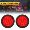 Пара 4" красных круглых задних стоп-сигналов с 12 светодиодами 12 В для грузовика, прицепа