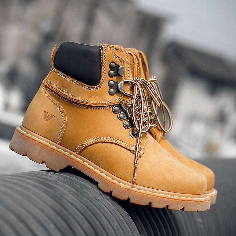 Короткие ботинки Кожаные ботинки Martin Мужские ботинки Ботинки Tooling Boots Локомотивные ботинки Женские ботинки для активного отдыха из коровьей кожи Женские высокие ботинки Ботинки Rhubarb
