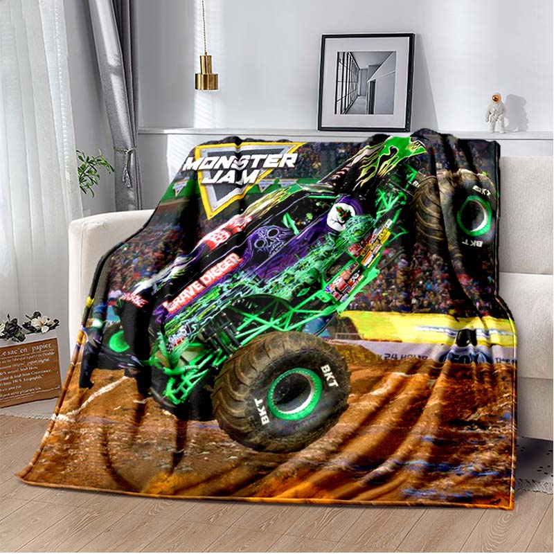 Monster Jam Grave Digger Truck Hot Wheels Диван Одеяло Легкое теплое изоляционное одеяло Кровать Офисный автомобиль наколенники Плед Одеяло