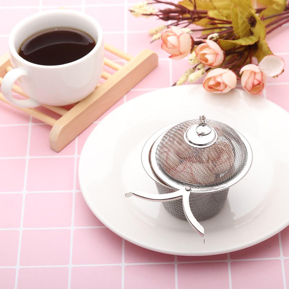 Leaf Spice Strainer Teakettle Tea Ball Stainless Steel Herbal Infuser Mesh Filter