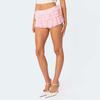 Women Summer Shorts Multi-layered Scattered Hem Ruffle Lace Trim Beach Shorts Lolita Style High