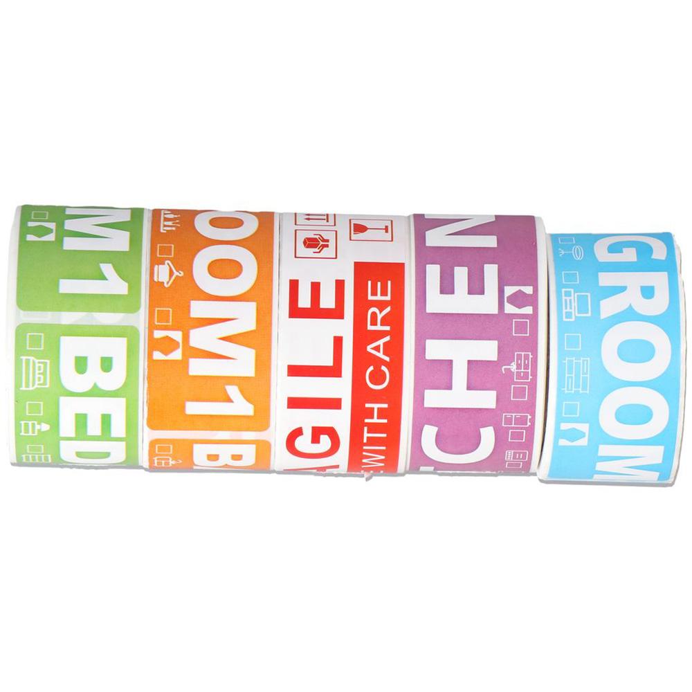 5Rolls 250 PCS 250 PCS Moving Fragile Labels Stickers 50PCS/roll Label Rolls Moving Supplies