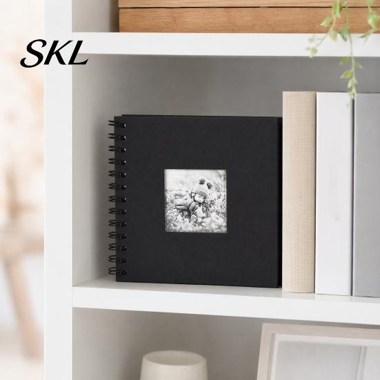 Portable Photo Album Album, 6 Inch Baby Memory Book, Mini Scrapbook for Kids with Stickers & Decorative Compact Borders, DIY First Year Milestone