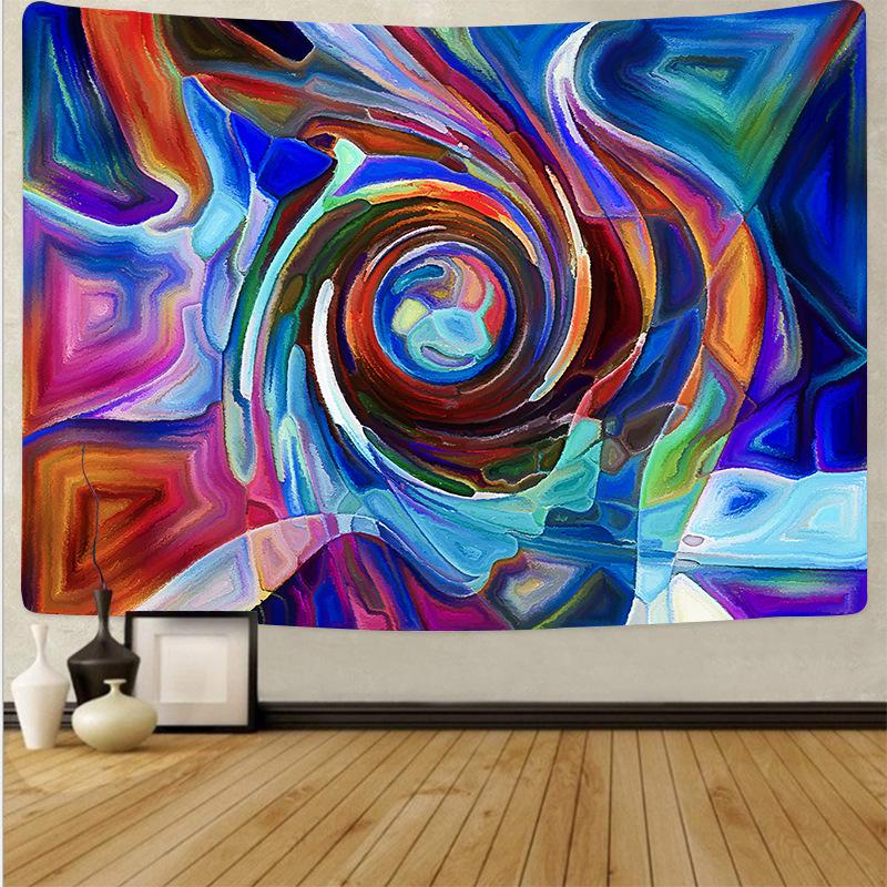 Tapestry Colorful Flow Paint Wall Hanging Mandala Tapestries Modern Art Psychedelic Home Decor Wall Decor