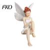 Intricate Design Fairy Ornament Flower Ornaments, Beautiful And Fine Carving Figurines, Vibrant Color Filling Decor Resin Sculpture for