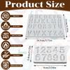 2Pcs Capital Letter Fondant Molds, Alphabet Number 0-9 Chocolate Mold, Silicone Letter Molds for Baking, Cake Decorating, and Birthday Party